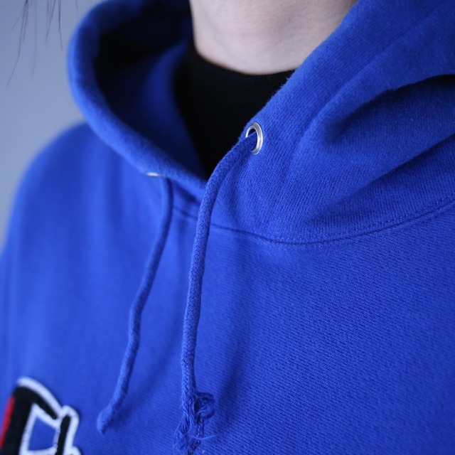 "Champion" deep blue color XXXL over silhouette reverse wave sweat parka