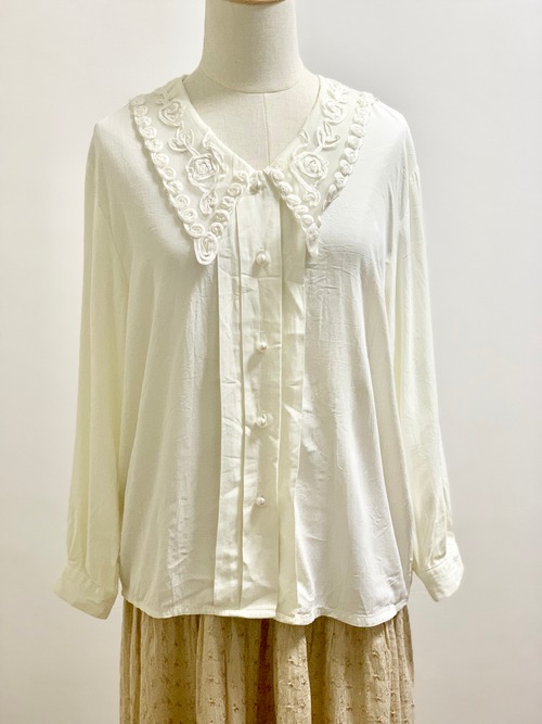 Vintage Lace Collar Blouse