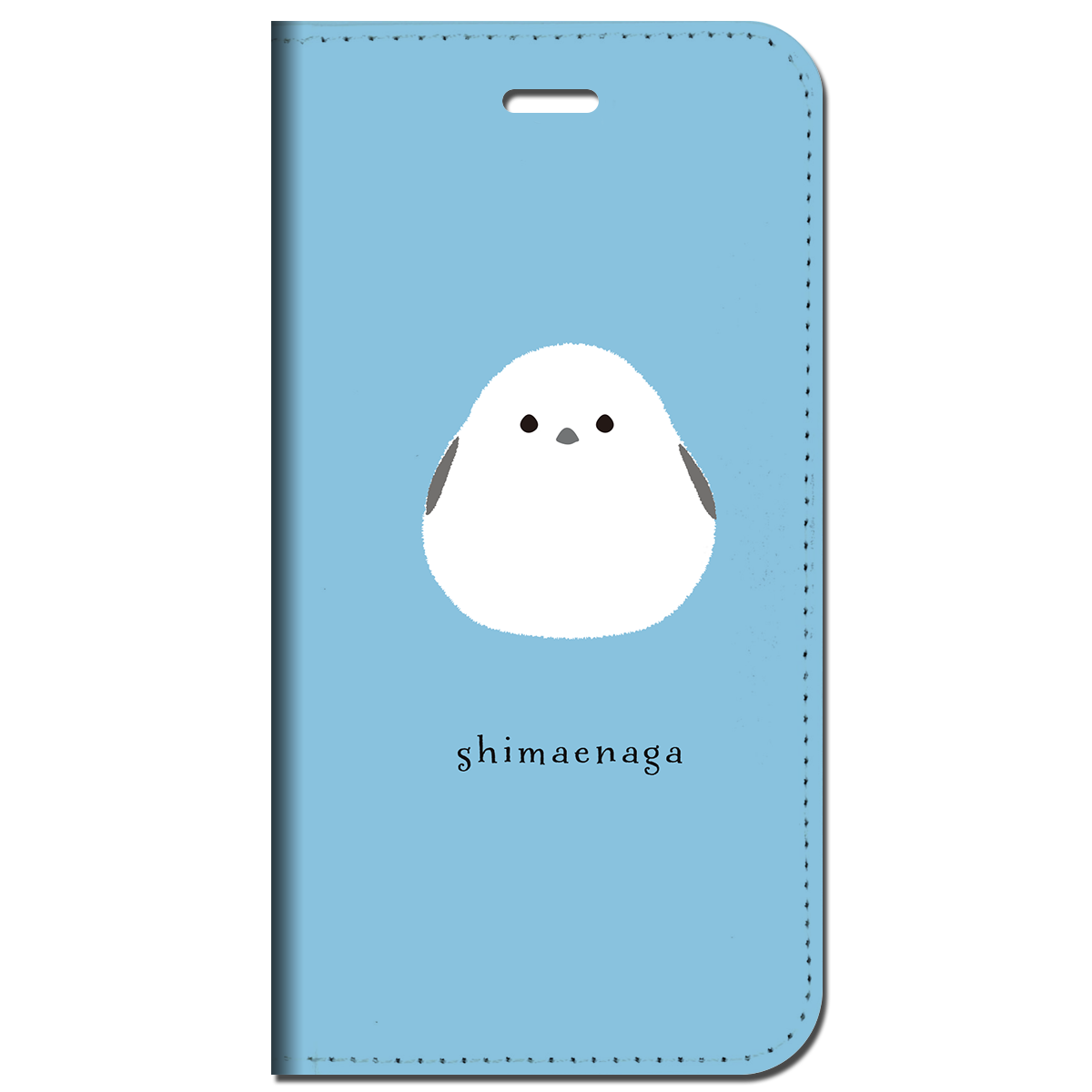 iPhone対応 スマホ 手帳型ケース シマエナガ イラスト 鳥キュート デザイナーズ 動物 【iPhone17 / iPhone16 / iPhone16e / iPhoneSE 他 iPhone各機種対応】 st71