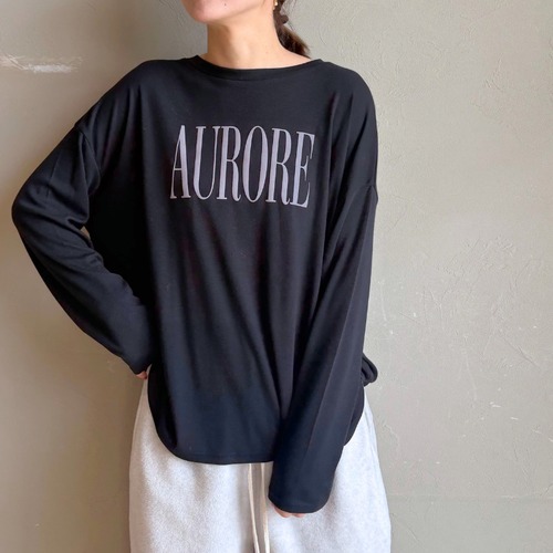 【 ROSIEE 】ソフトタッチフロッキーロゴTシャツ