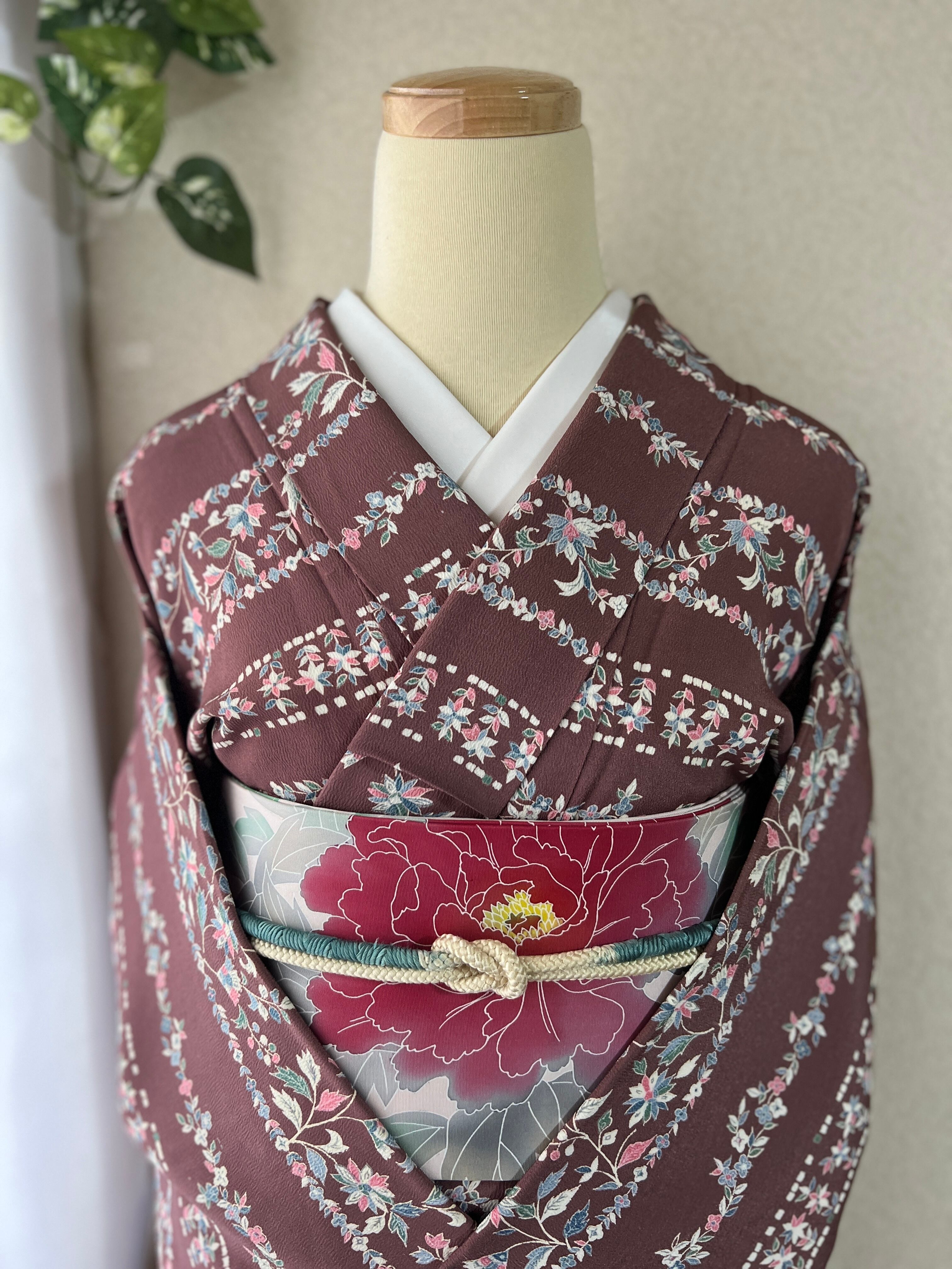 D13.11 縮緬小紋袷着物