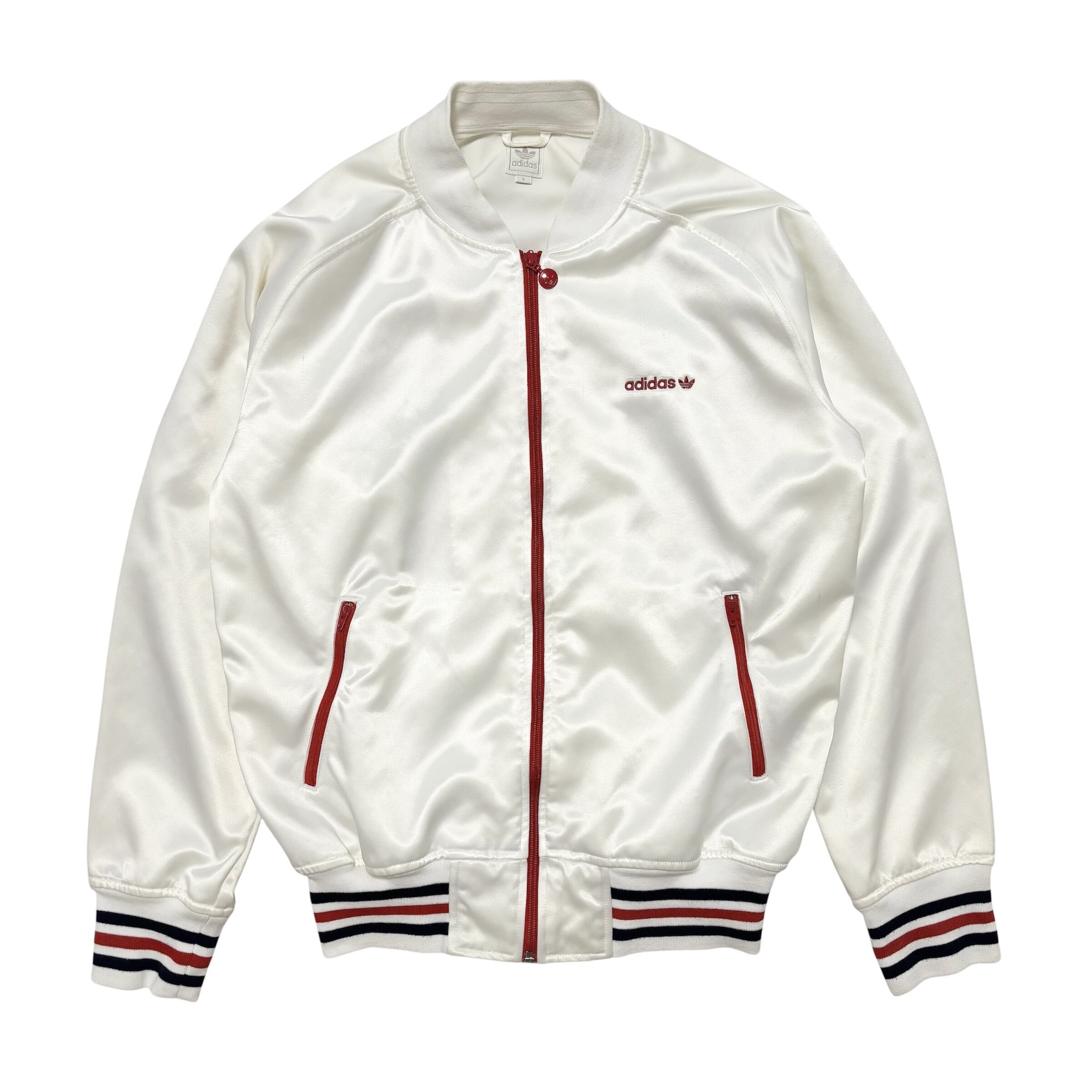 古着 アディダスオリジナルス adidas トラックジャケット トラックトップ ナイロン サテン生地 クリーニング済み メンズ L