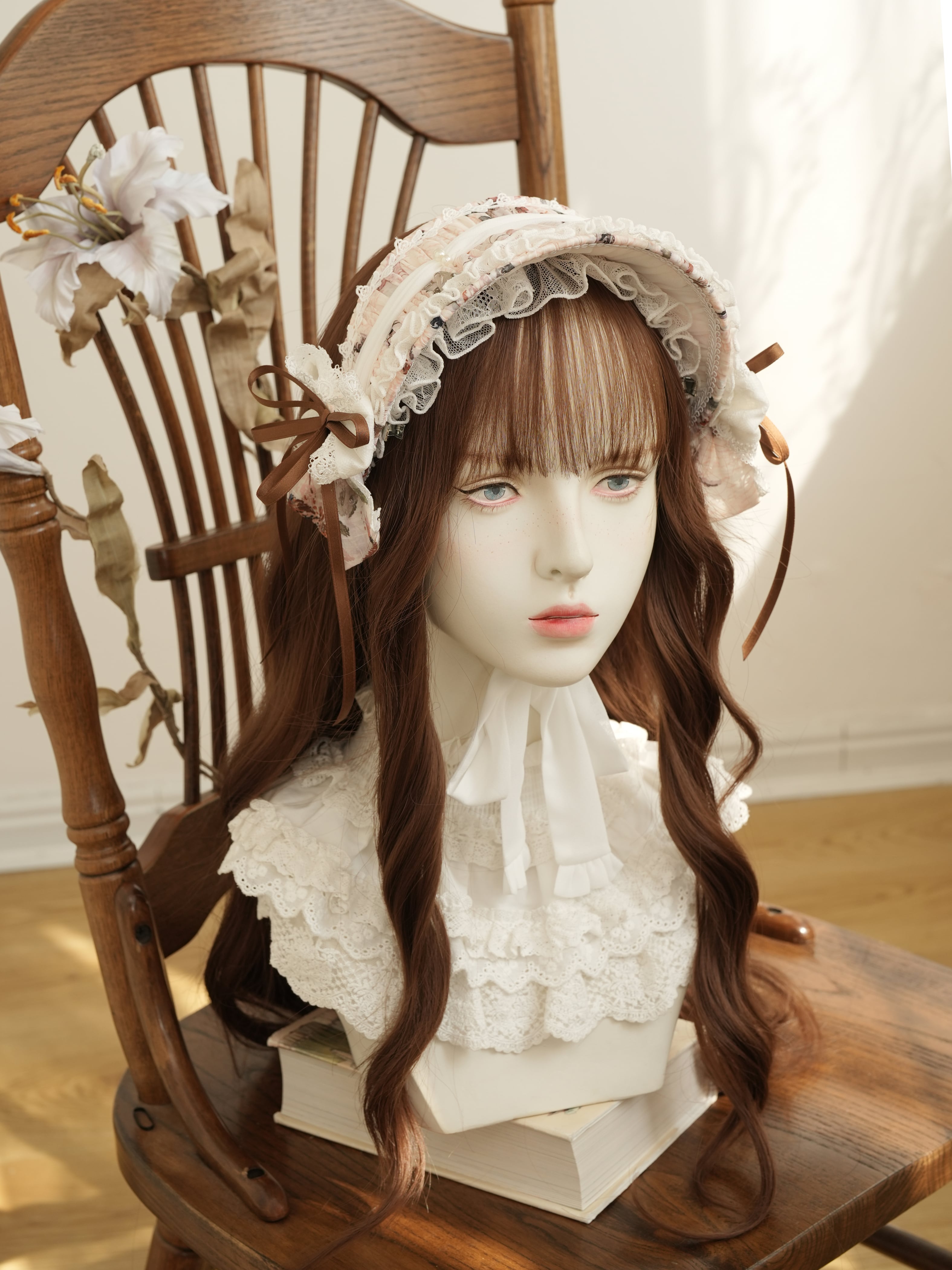 原宿店先行販売】フルール・ド・シフォン-petal- ハーフボンネット