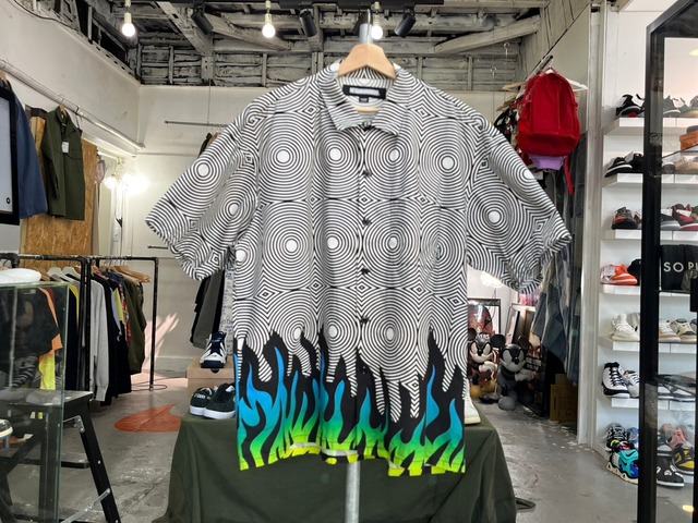 NEIGHBORHOOD × DSC. FLAMEPATTERN SHIRT XL 231TSDSN-SHM01 41088