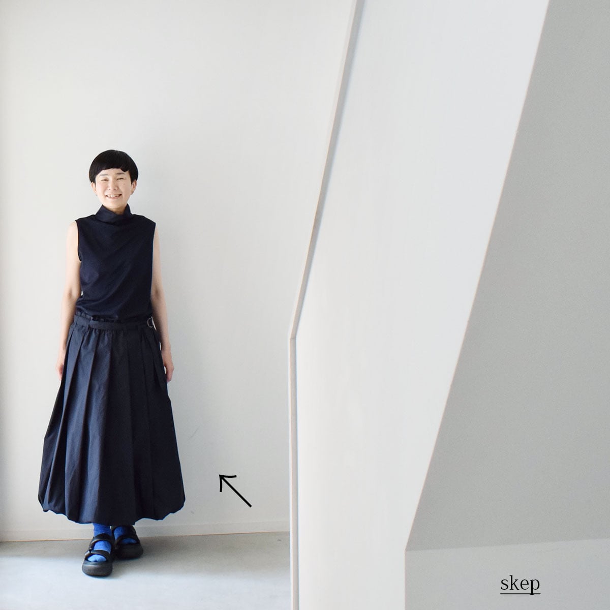 バルーンスカート：紺［SK33STNV］ | skep-online shop