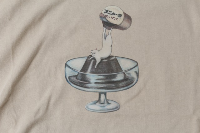 猫Ｔシャツ - スニャータ-【size:L】サンドベージュ t9