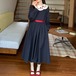 刺繍レースカラーバックリボンワンピ ・78985