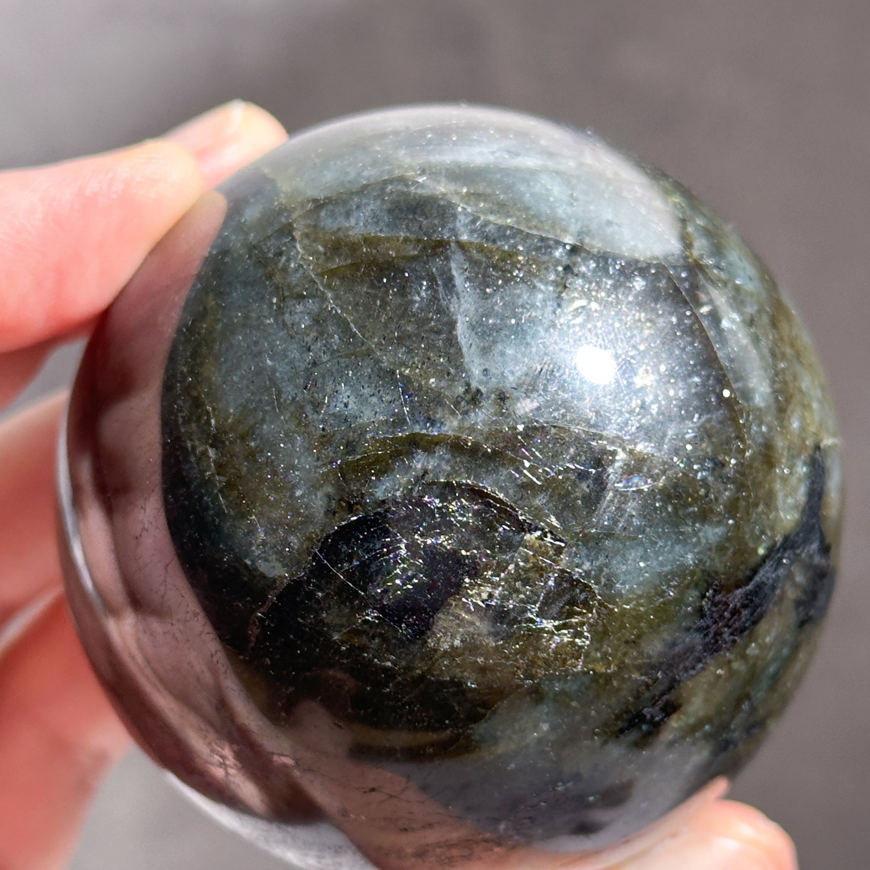 Bigラブラドライト スフィア 91◇ Labradorite ◇天然石・鉱物