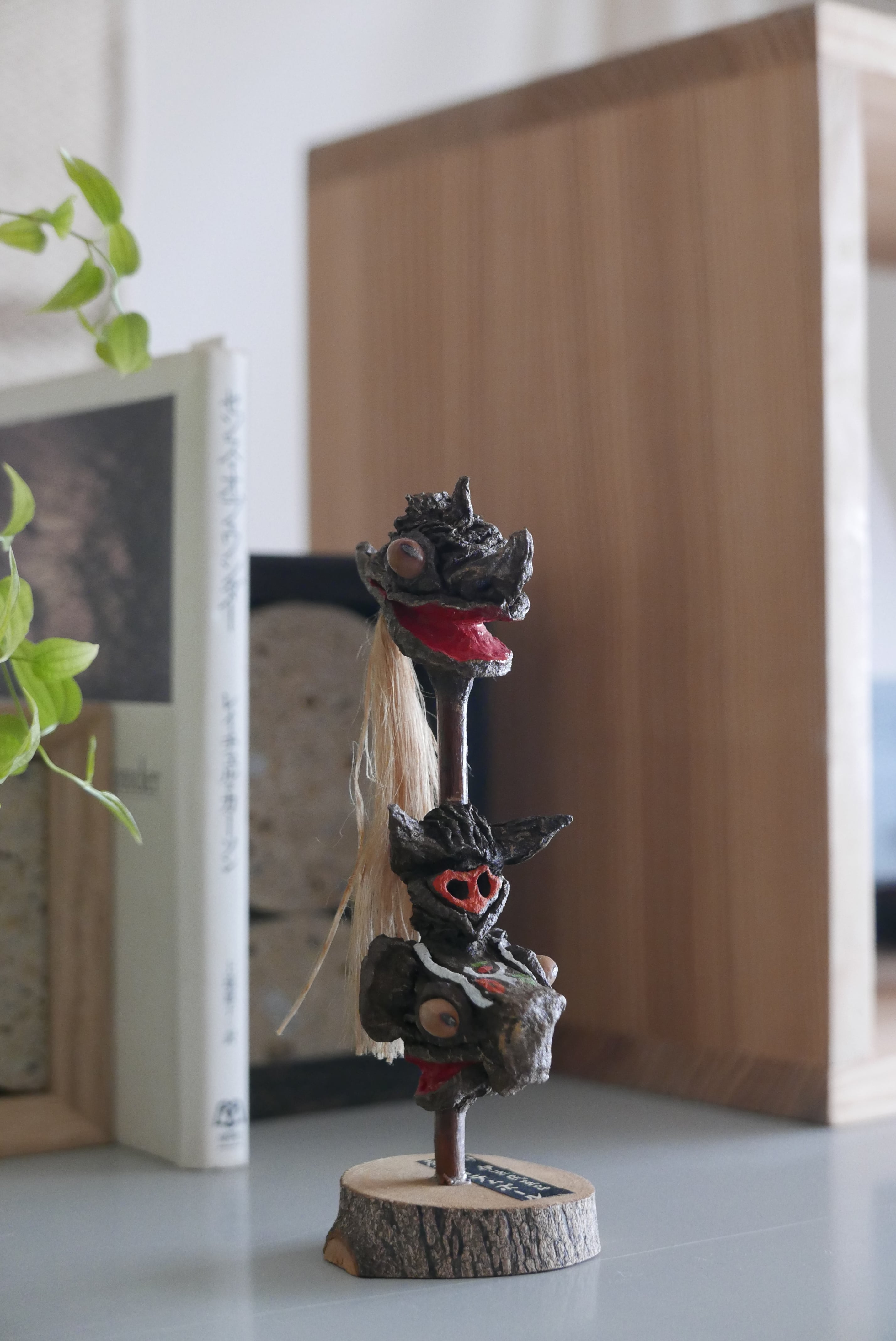 old japan どんどろ人形 "トーテムポール"