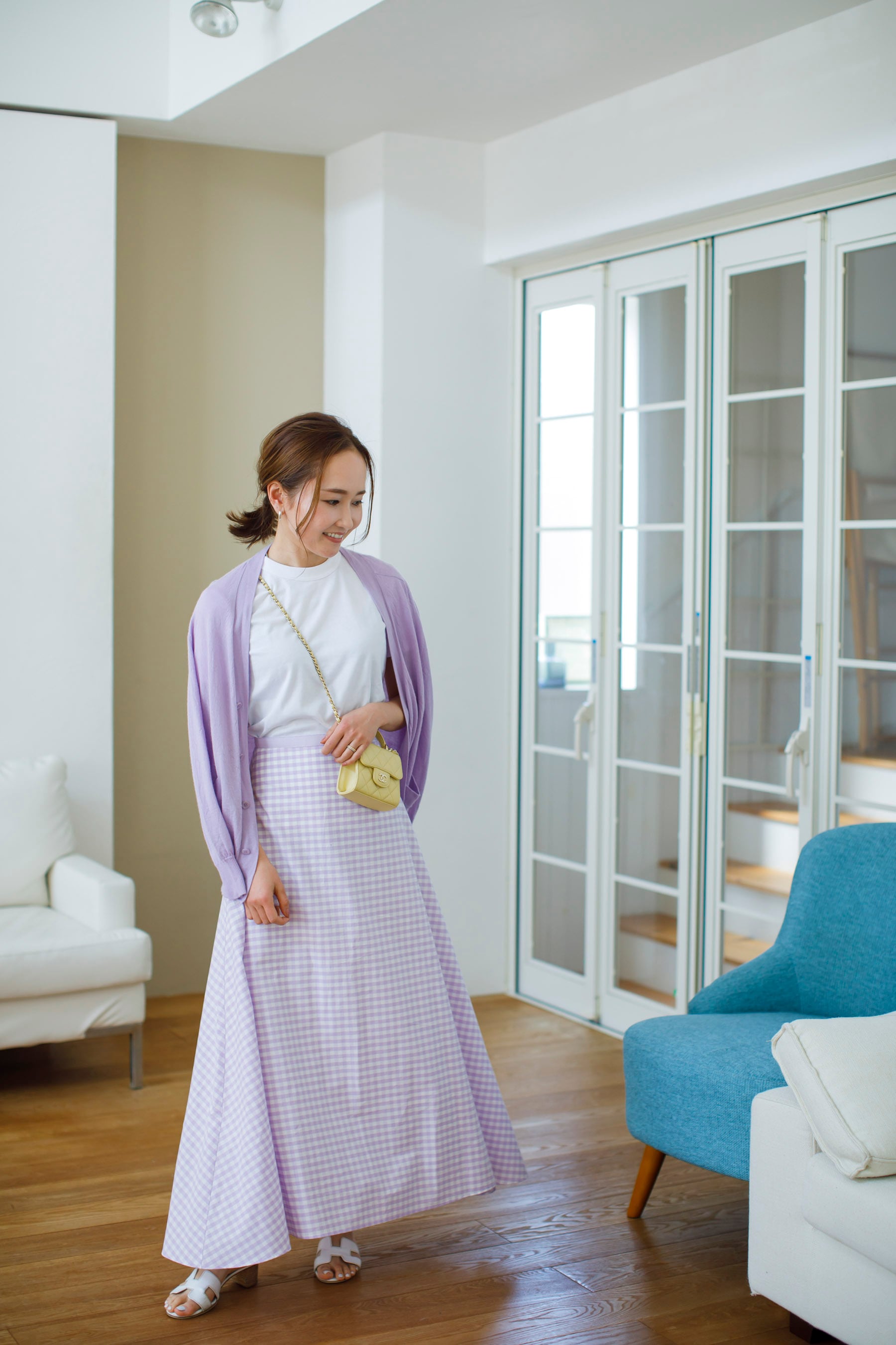 ギンガムチェックフレアスカート | Bluelea 