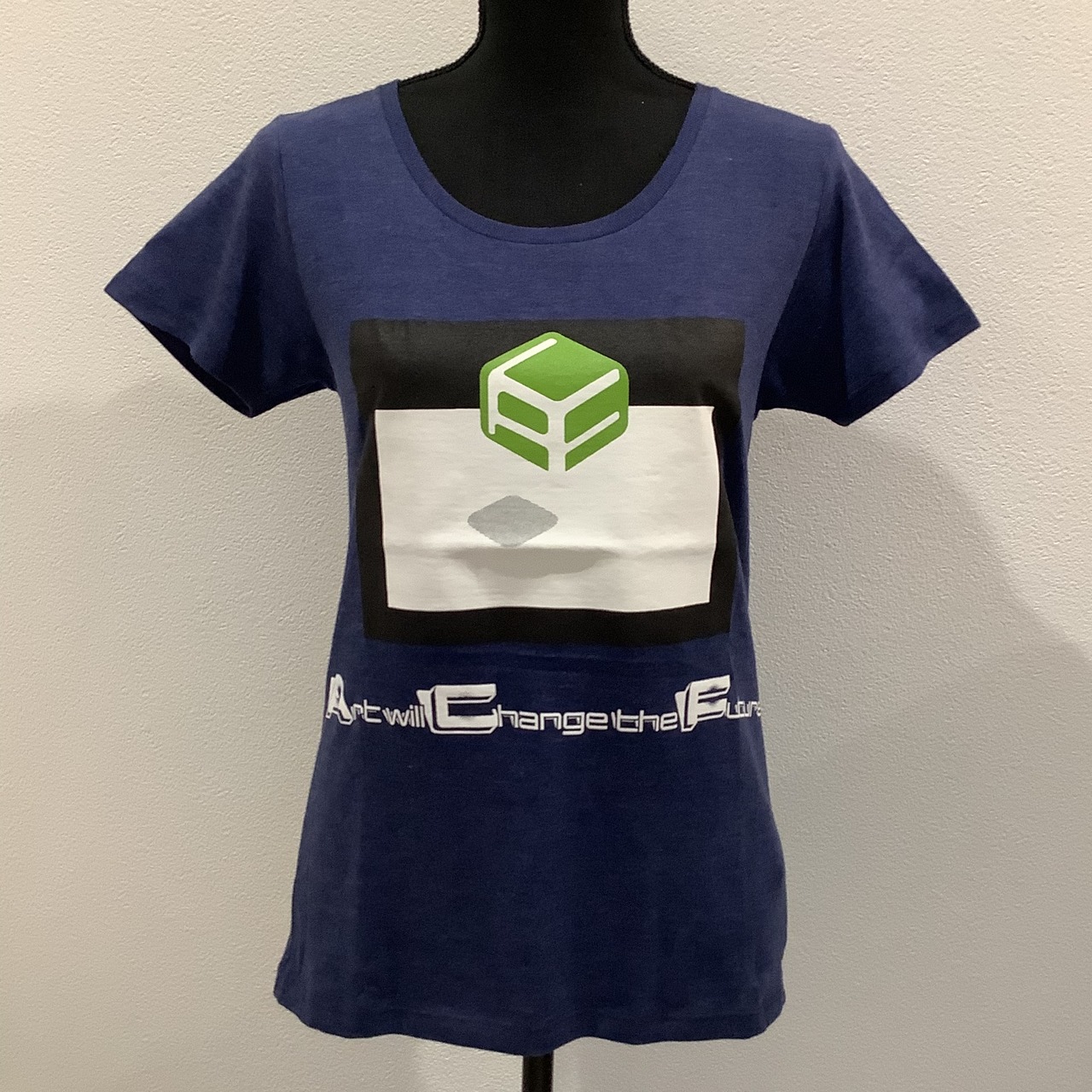 Floated Cube ( 浮かぶ立方体 ) Tシャツ ヘザーディープネイビー