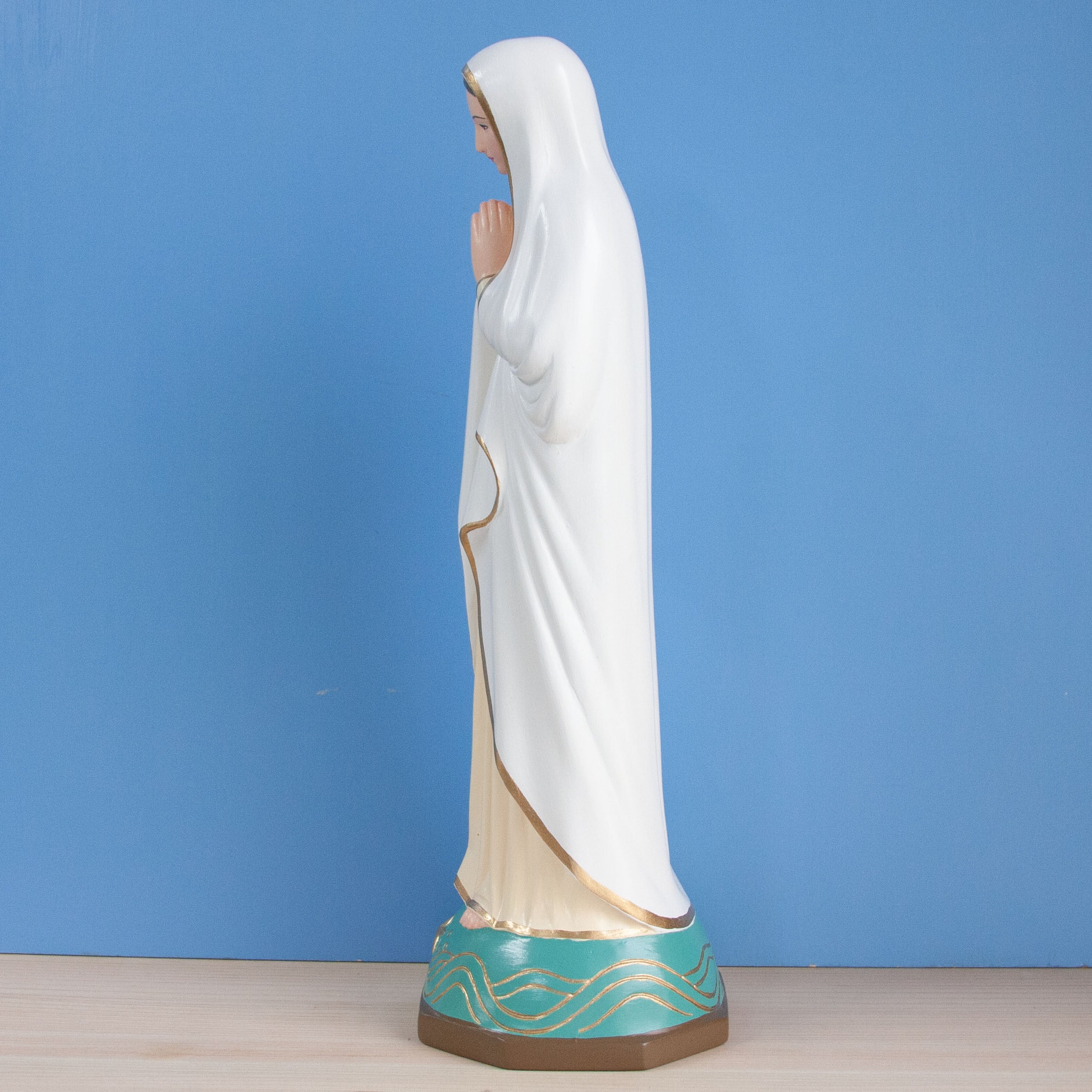 【超超希少極美35cm】 ✞ 無原罪の聖母マリア像　宗教彫刻　アンティーク 超超希少極美35cm】 ✞ 無原罪の聖母マリア像 宗教彫刻 アンティーク