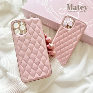 キルティングベビーピンクiphoneケース 11 11pro 12 12pro 12promax Matey キルティングベビーピンクiphoneケース 11 11pro 12 12pro 12promax Matey