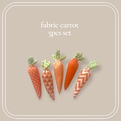 ”予備分再販12/13 21:00~★即納” fabric carrot [5pcs set]：午年 うま年 馬 2026 新年 ご挨拶 年賀状 ニューイヤー  イースター キャロット 人参 装飾 撮影会　