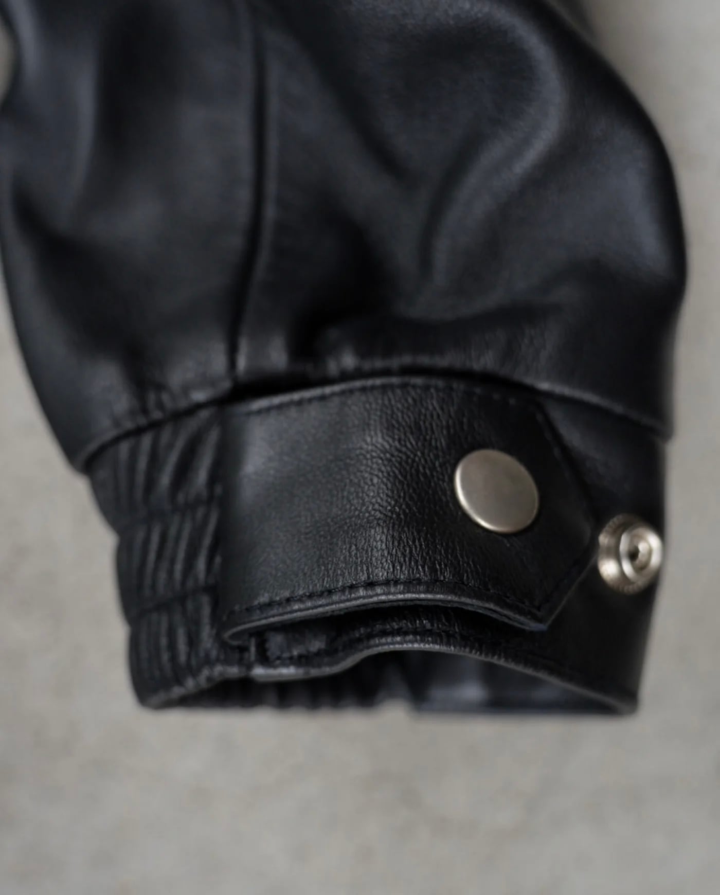 edit clothing SHEEP LEATHER BLOUSON / black | SLOW