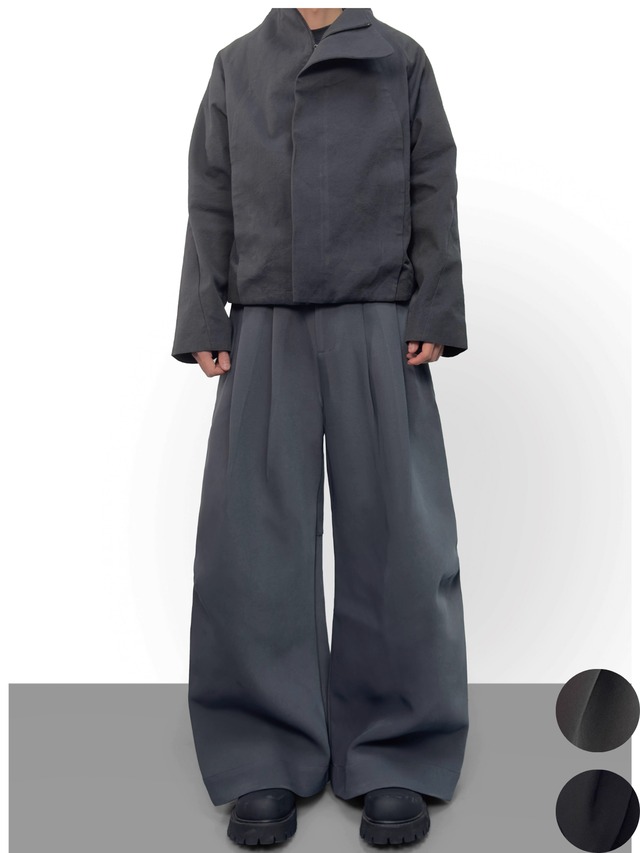 BAOVICTO Pleated Wide-leg Trousers