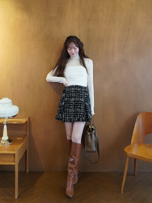 【予約】basil skort / black  10/3 21:00 ~ 再販 (12月上旬発送予定)