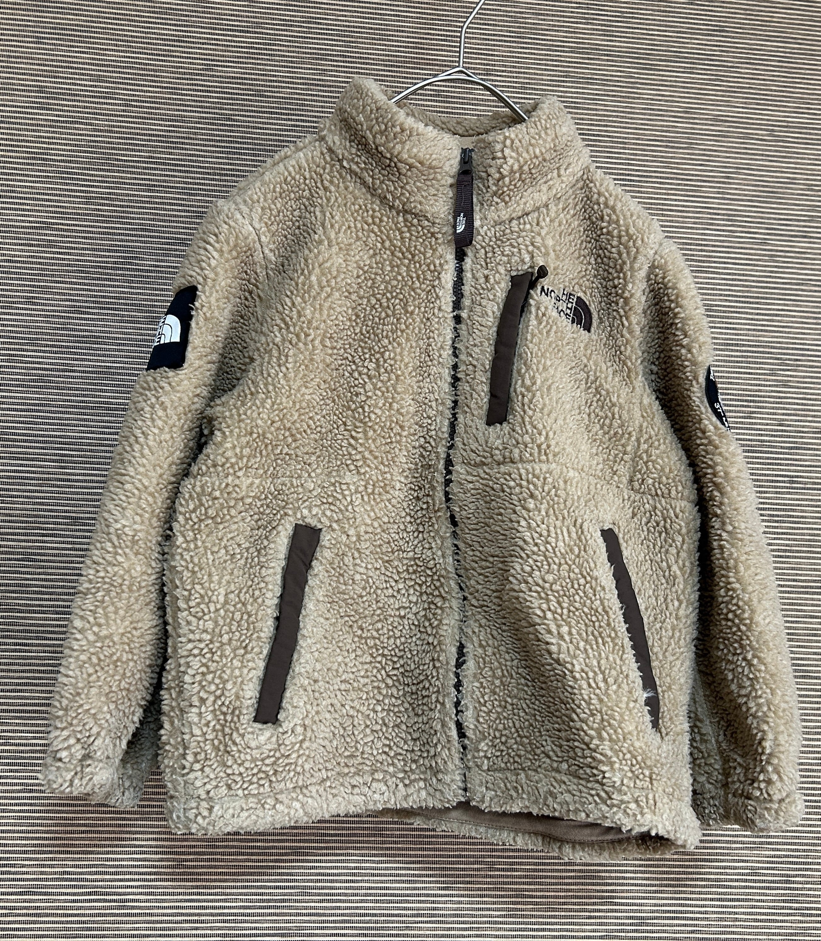 刺繍ロゴ&肩ロゴ】ノースフェイス フリースジャケット キッズ150