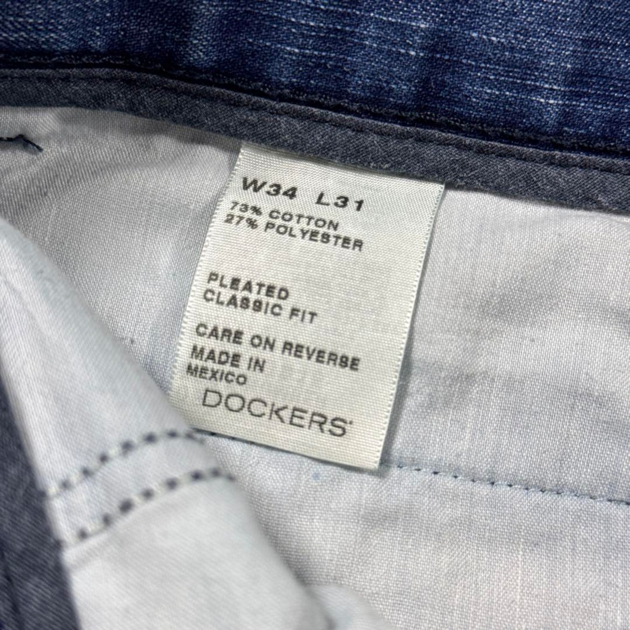 DOCKERS two tuck denim slacks  W34L31 古着 - 9