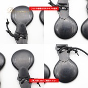 フラメンコ 小物 FILIGRANA パリージョ カスタネット ブラック系 楽器 ペア 両手 ケース セット 黒 練習 レッスン ステージ イベント 艶 光沢 無地 シンプル