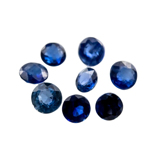 天然サファイア 天然石 宝石ルースストーン 裸石 8個セット パワーストーン 青玉 蒼玉 9月誕生石 0.765ct (4-53)