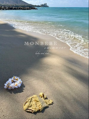 【monbebe】スモッグスイムスーツ 1~6歳用 イエロー 240524