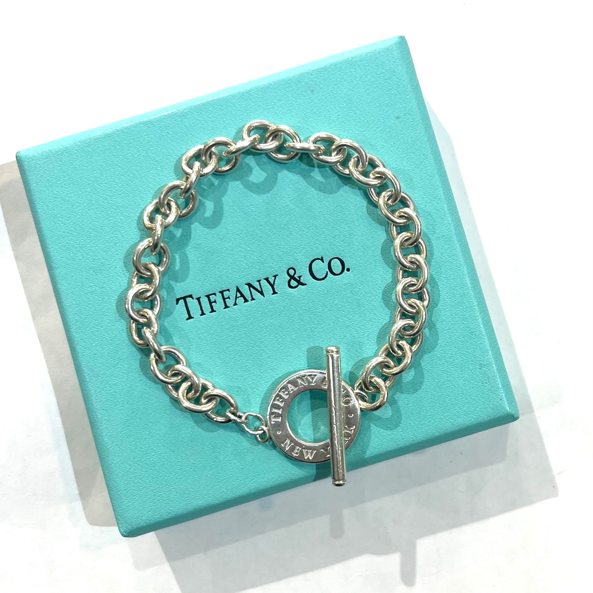 Tiffany&Co. ティファニー　シンプルで上品なシルバーアクセサリー TIFFANY&CO】2297 TIFFANY&CO. NEW YORK ティファニー トグルブレス
