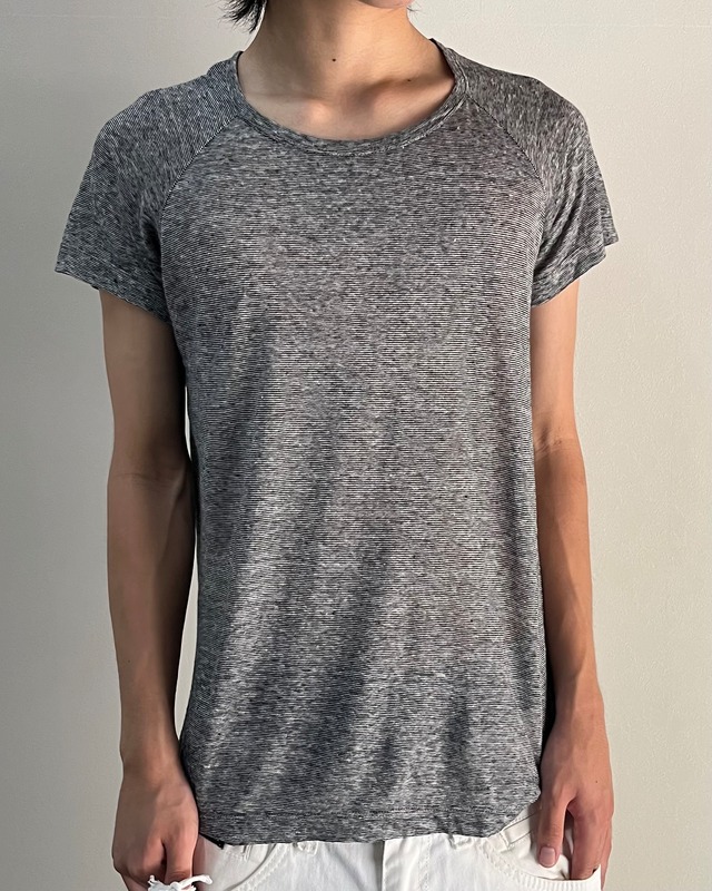 【DIESEL】micro border raglan top