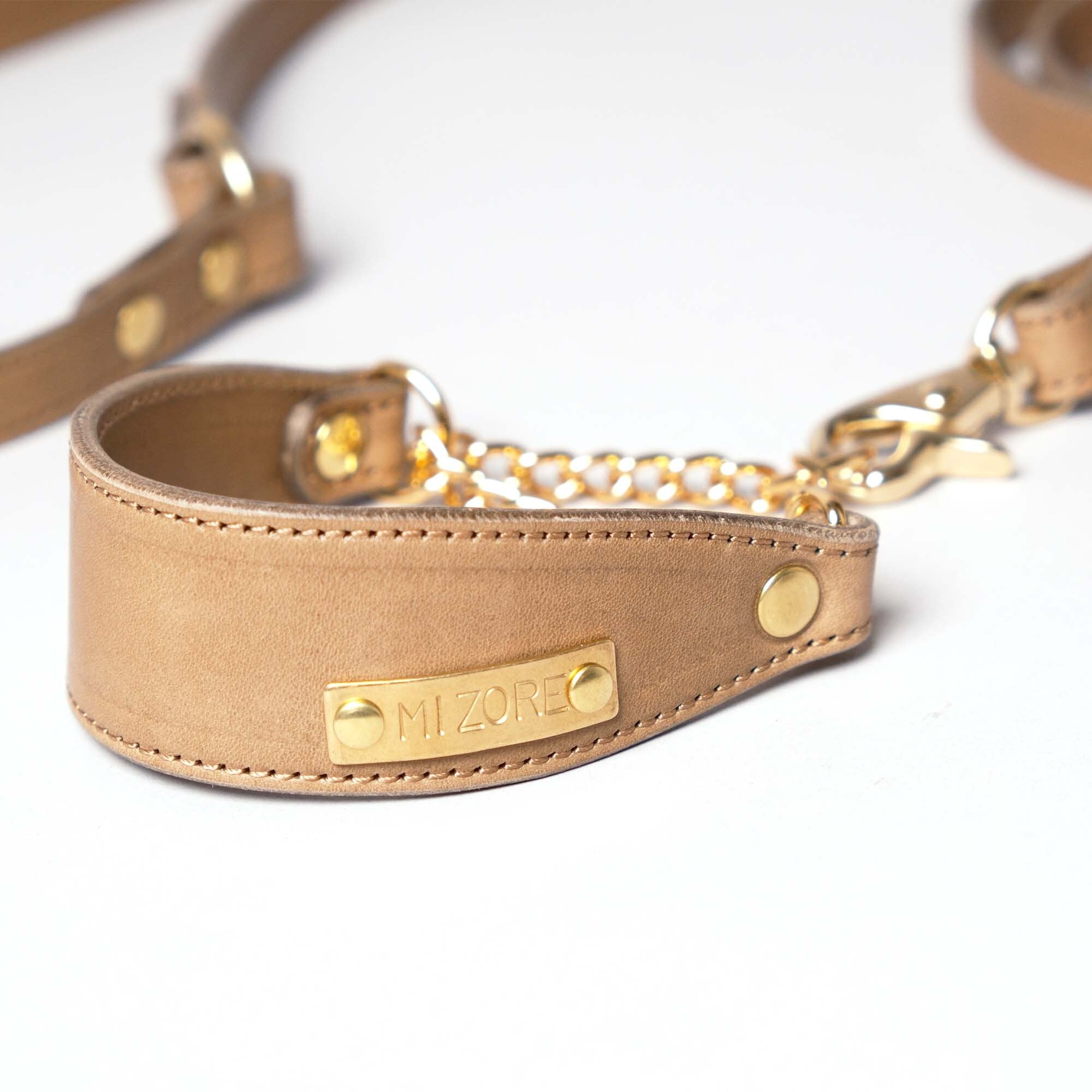 イタリアンレザーのカフェリード | 革と真鍮 犬の首輪の専門店