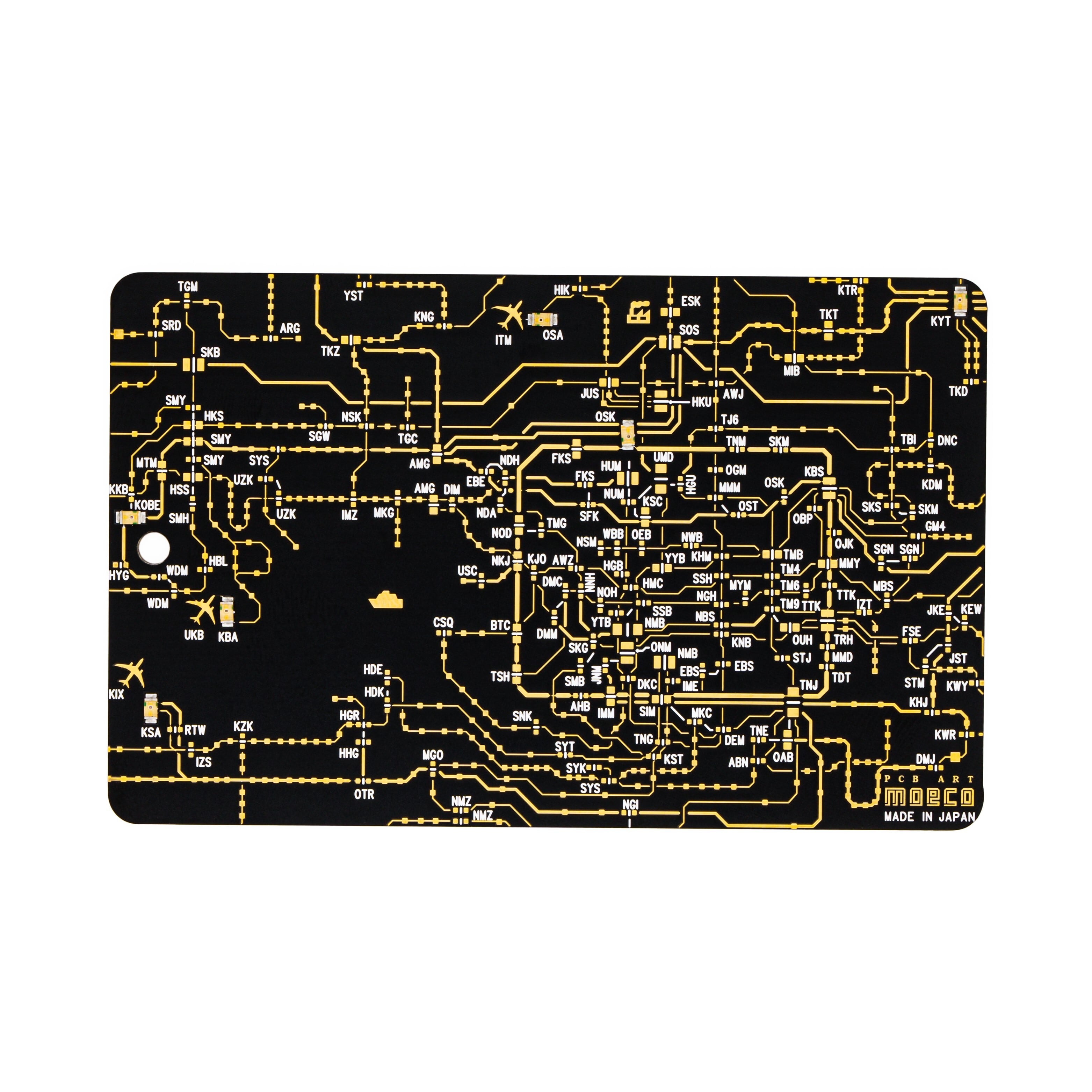 FLASH 関西回路線図 バッグタグ | PCB ART moeco