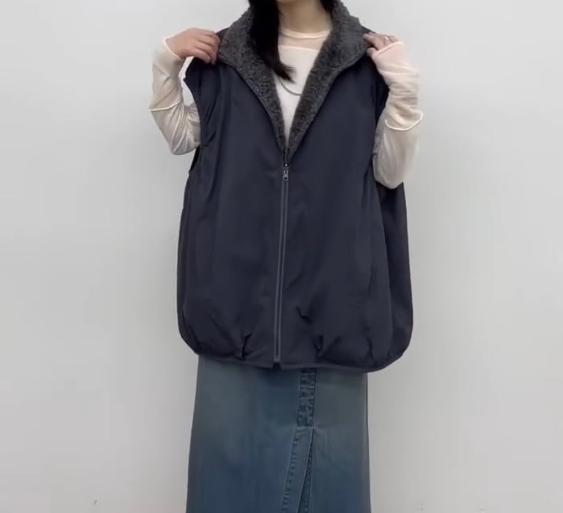 リバーシブルボアベスト | chocola