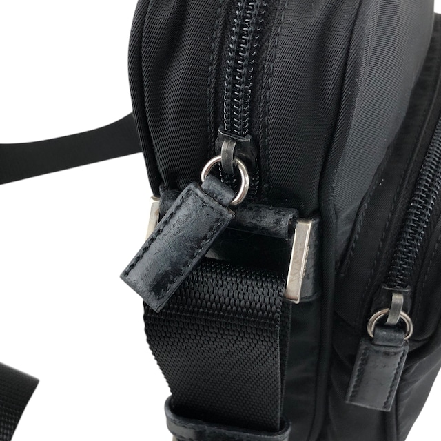 PRADA プラダ ショルダーバッグ ブラック トライアングルロゴ ナイロン vintage ヴィンテージ オールド 2ctkw3