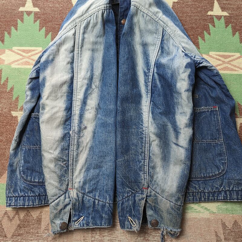50s CASEY JONES Blanket Lined Denim Chore Jacket (SUNFADE 50s CASEY JONES Blanket Lined Denim Chore Jacket (SUNFADE