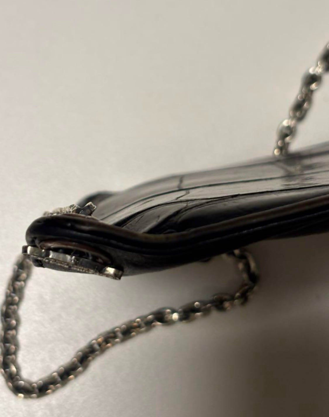 クロムハーツブラックアリゲーターウォレットチェーン CHROME HEARTS クロムハーツ ブラック アリゲーター ウォレット