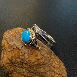 ハーヴィーメイス(Harvey Mace)24号 モレンシターコイズ フェザー12Kgfコンビリング 9mm幅