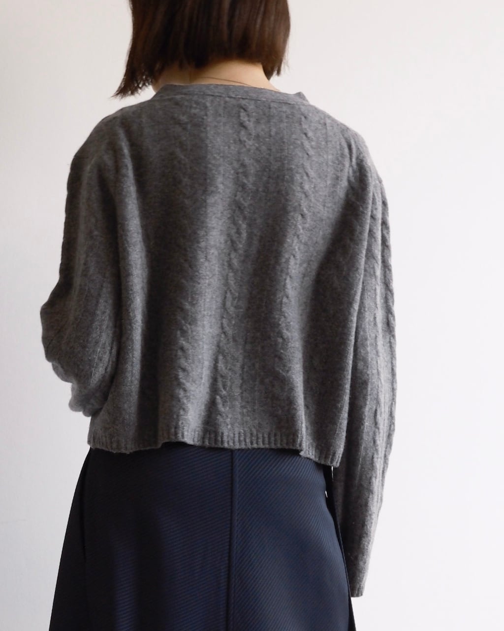 CÉLINE by Phoebe philo CROPPED CABLE KNIT CARDIGAN | dear closet