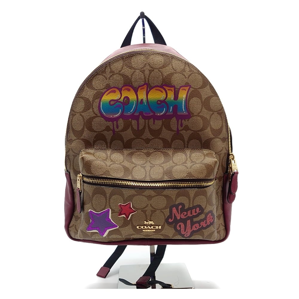 ★美品★COACH  チャーリー　バックパック　リュックサック シグネチャー