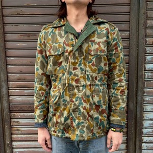 ダックハンターカモ ミリタリージャケット リバーシブル S 迷彩 ヴィンテージ 米軍 ハンティングジャケット フィールドジャケット
