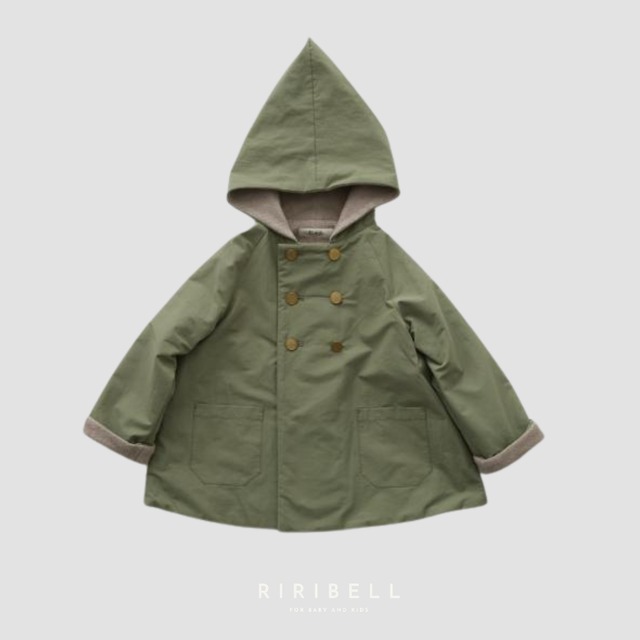 予約 / 送料無料【eLfinFolk】eLf Coat - sage green / size110 / 9月入荷