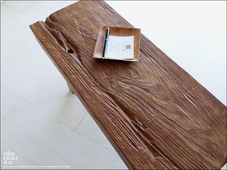 オールドチークベンチEink スツール 長椅子 古材家具 一枚板 花台 無垢