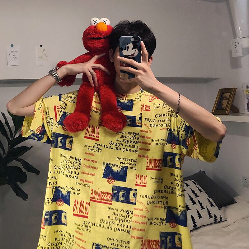 全3色 Tシャツ カットソー プリント カジュアル シンプル