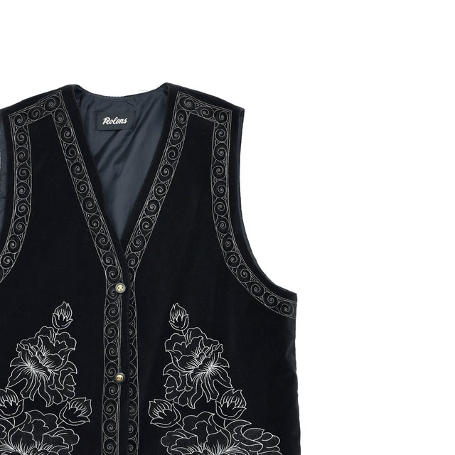 Unisex like sanskrit design velour vest