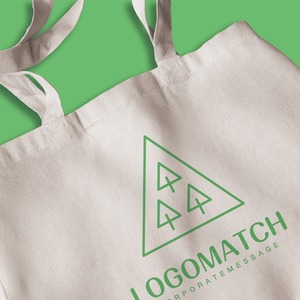 自然を守り育てる森のロゴ