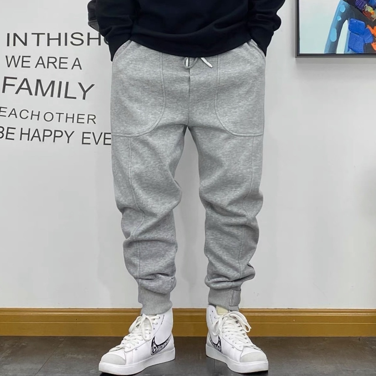 Ankle zipper sarouel pants 0104 - 3