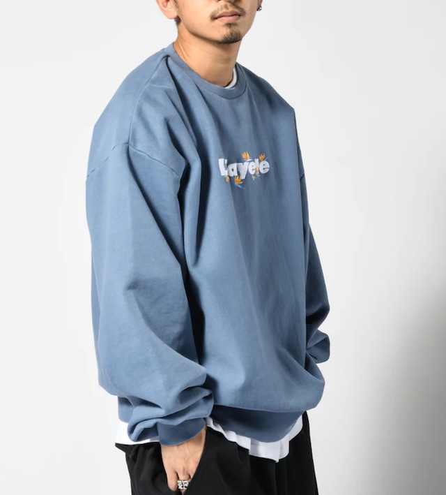 LFYT】STRELITZIA LOGO US COTTON PIGMENT DYED CREWNECK クルーネック