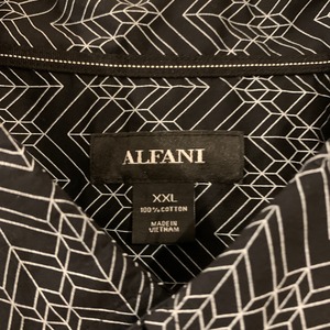 【ALFANI】 長袖 柄シャツ XXL アメリカ古着 綿