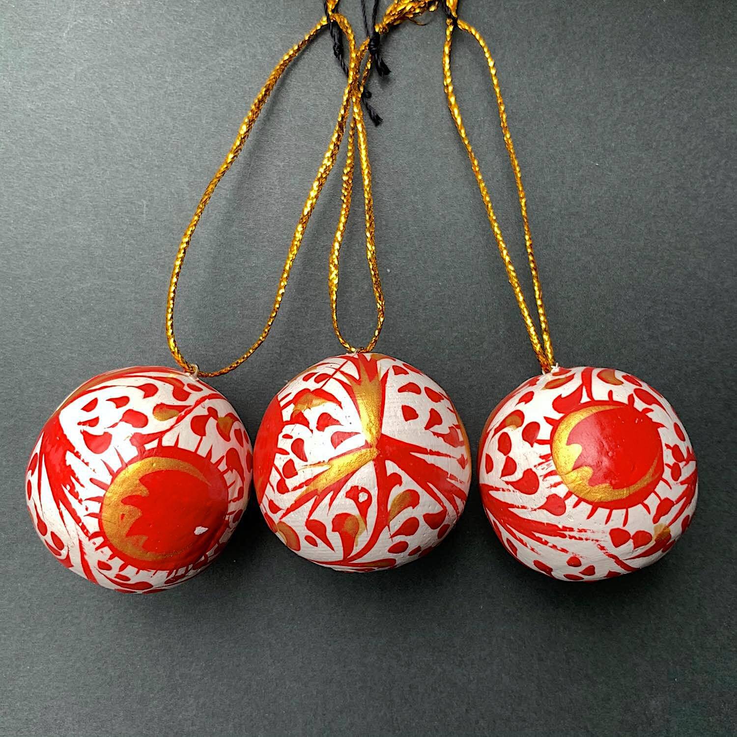 オーナメント柄入りラウンドボール | Dua-アクセサリーパーツショップ