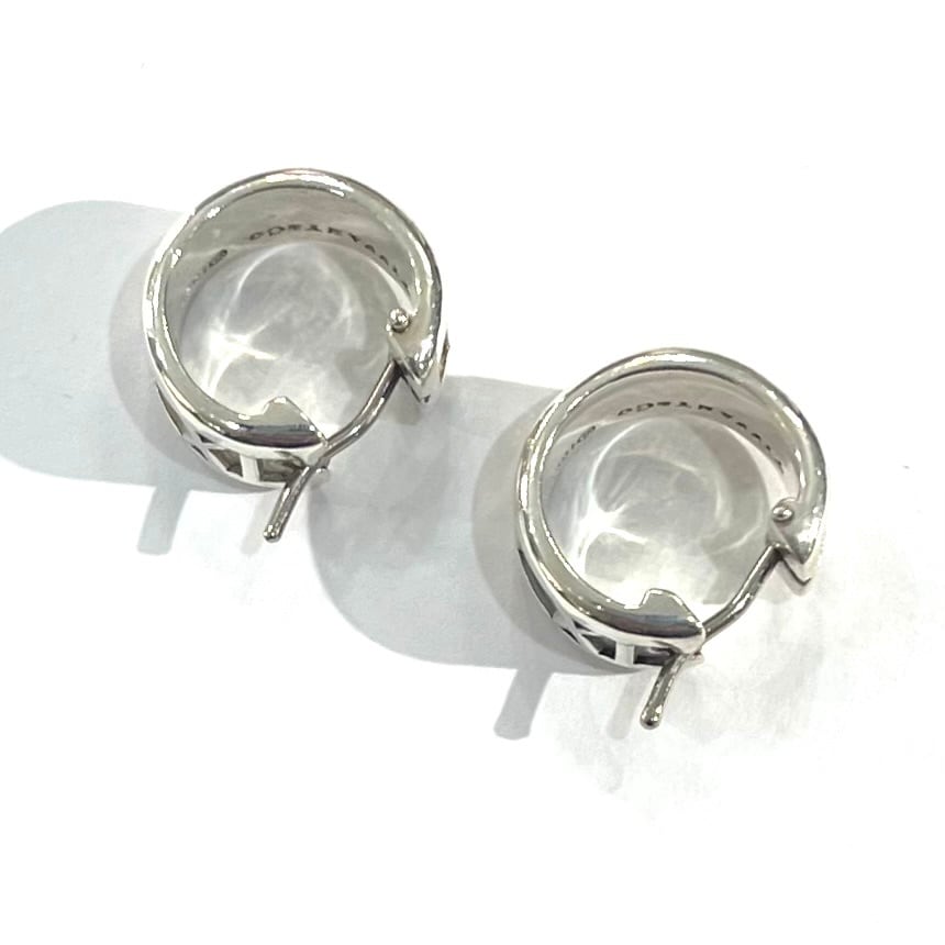 TIFFANY&CO.】2536アトラス フープピアス／シルバー925／幅0.5cm×直径