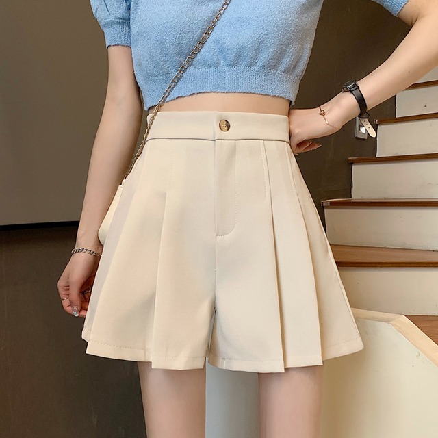 ショーツ サマー薄手パンツ Aライン ハイウェスト 夏物 ブルマー 試着室1684898512