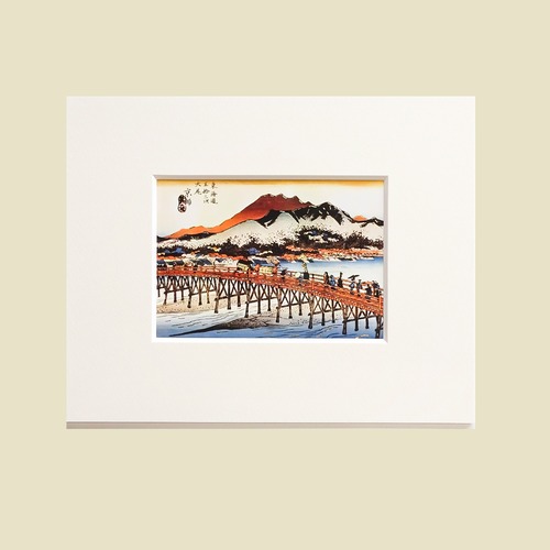 パスパルトゥー 浮世絵 歌川広重 【東海道五拾三次之内 京師 三条大橋】P-2634